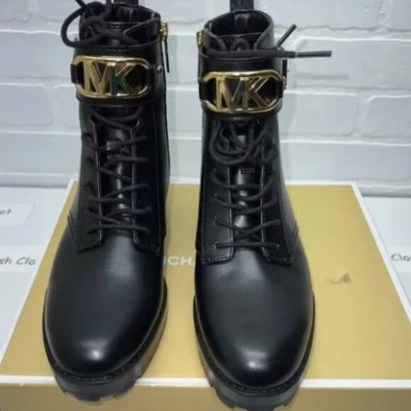 Michael Kors Kincaid Leather Zip Combat Boot - size 6M - NEW - Picture 13 of 16